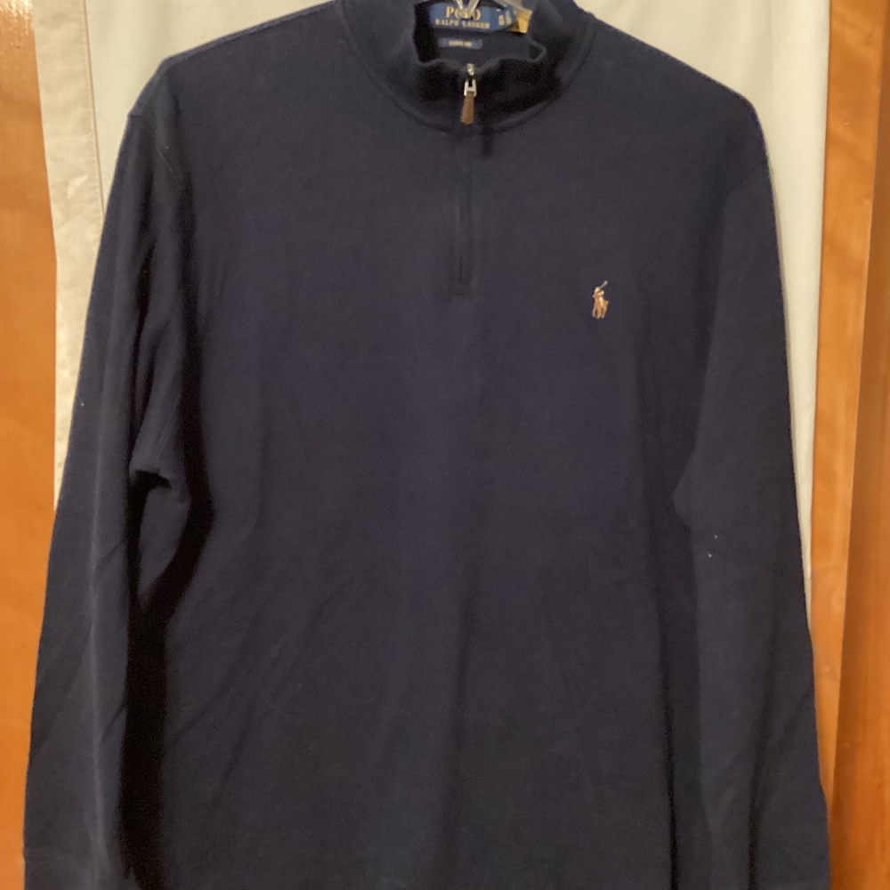 POLOby Ralph Lauren Quarter zip sweatshirt Sz XL/TG (2)